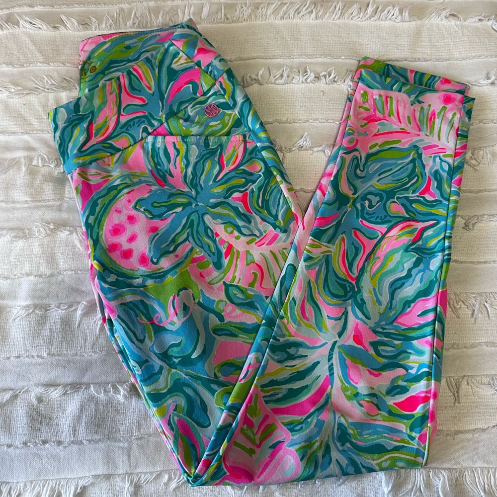 Lilly Pulitzer Luxletic pants in Pink and Green